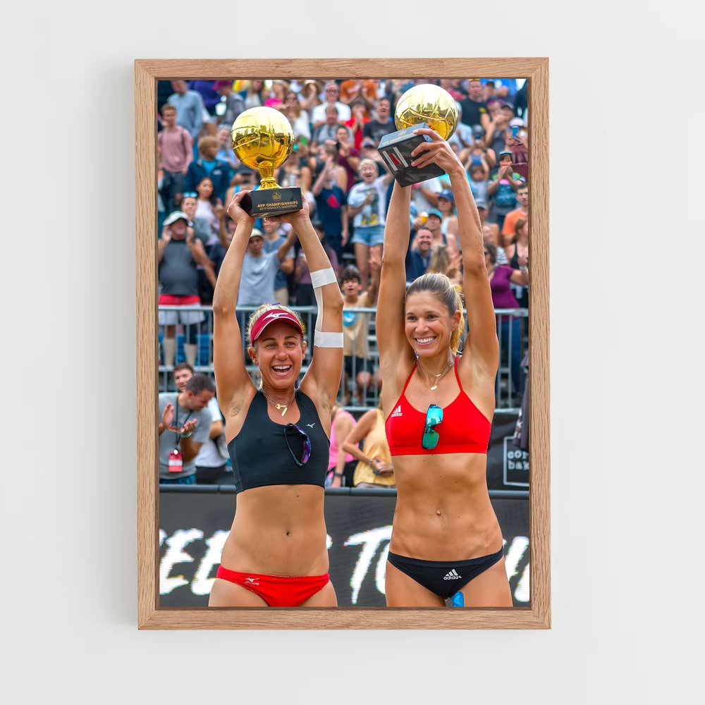 Poster Triomphe Féminin – affiche Beach-volley (vue 4)
